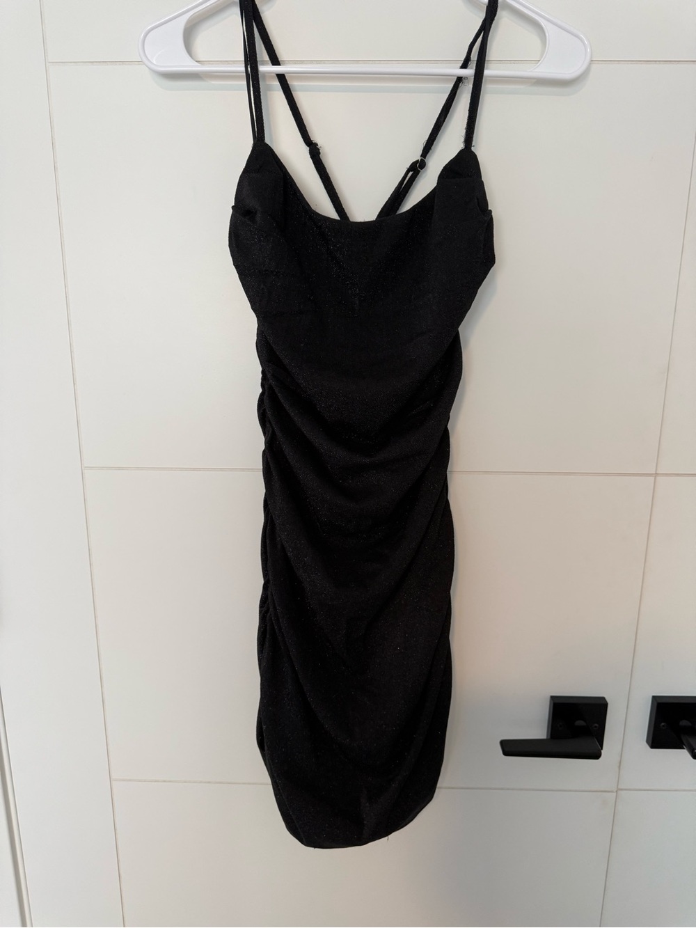 Princess Polly Black Ruched Mini Bodycon Dress
